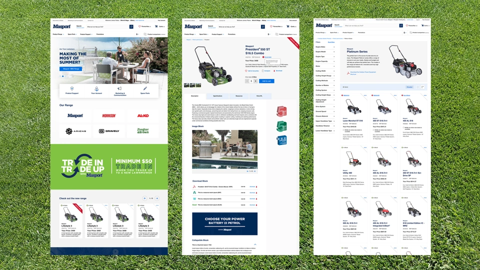 Masport B2B eCommerce and ERP Integration