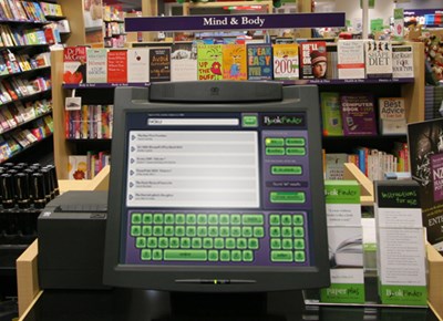 NCR Kiosk with BookFinder Software at Paper Plus Auckland